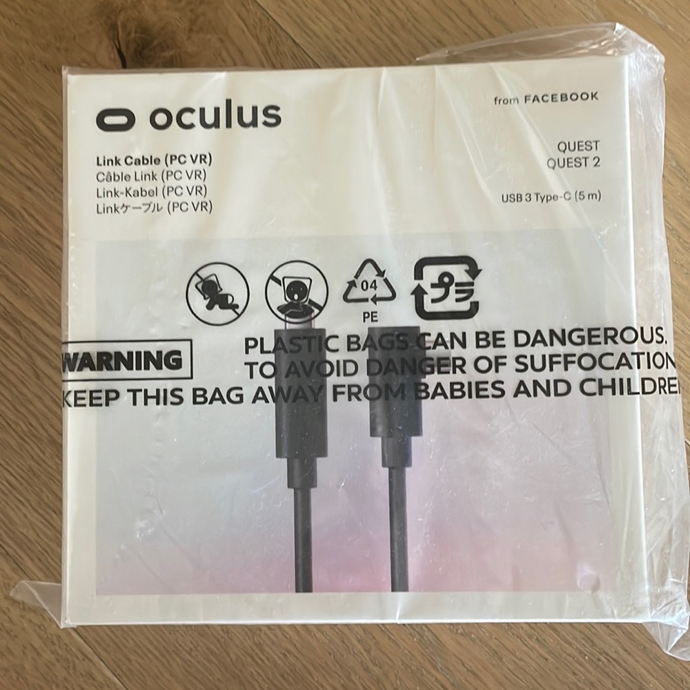 Oculus Link Virtual Reality Headset Cable for Quest 2 and Quest - 16FT (5M)